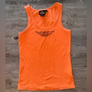 Women’s Harley Davidson orange tank top
